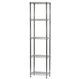 Quantum Storage Single Side Wire Chrome Shelving Unit with 40 Bins — 36Inch  W x 12Inch D x 74Inch H, Red, Model WR9-202RD - Yahoo Shopping