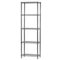 thumbnail image 1 of Shelving Inc. 12" d x 24" w x 64" h Chrome Wire Shelving with 5 Shelves, 1 of 6