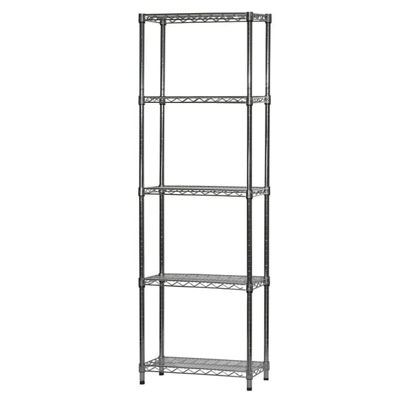 Shelving Inc. 12" d x 24" w x 72" h Chrome Wire Shelving with 5 Shelves