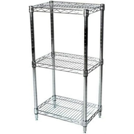 Shelving Inc. 12"d x 30"w Chrome Wire Shelving with 3 Tier Shelves, Weight Capacity 800lbs Per Shelf