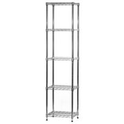 Shelving Inc. 14" d x 18" w x 72" h Chrome Wire Shelving with 5 Shelves