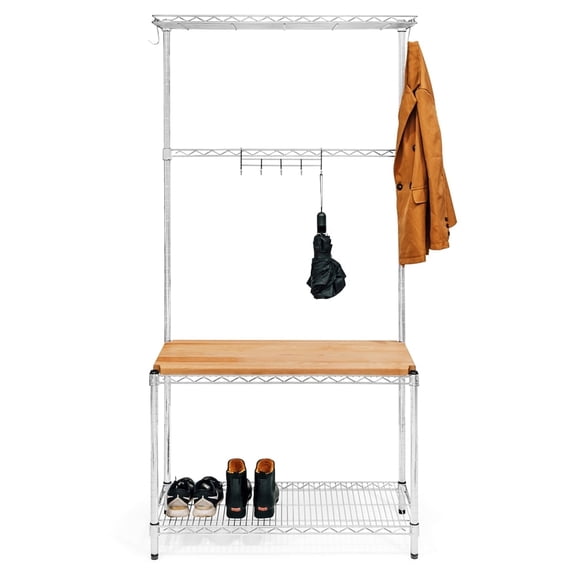 Shelving Inc. 14"d x 36"w x 72"h Entryway Bench and Shoe Storage