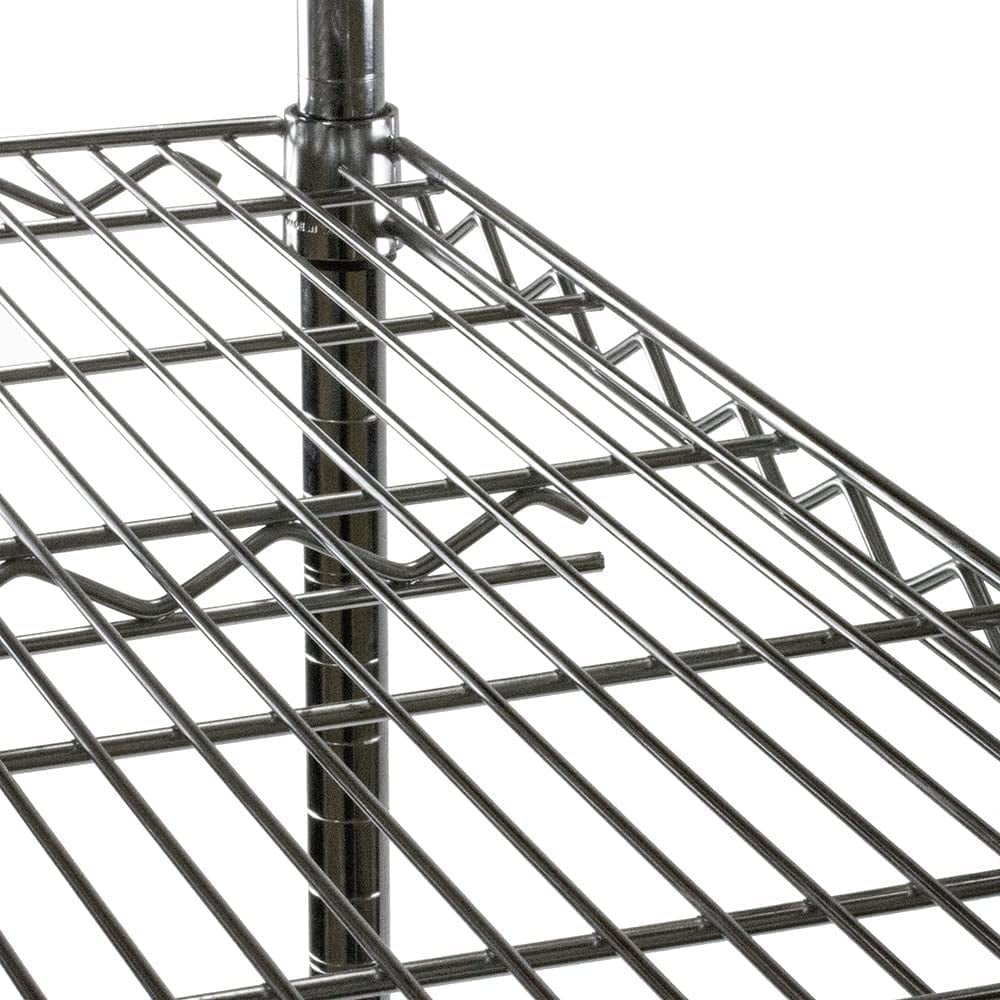Shelving Inc. 18"d Triangle Corner Wire Shelving with 4 Tier Shelves