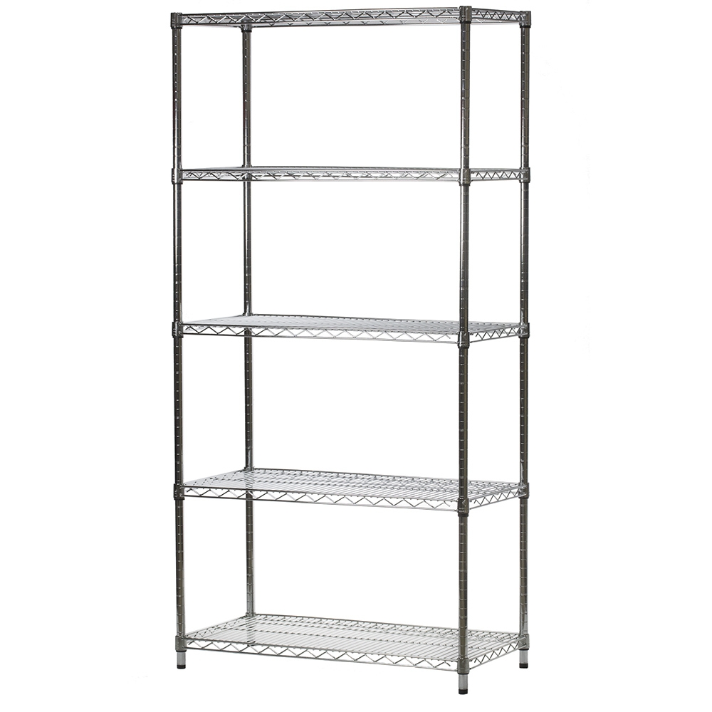 Plano 36"W x 18"D x 74"H 5 Shelf Heavy Duty Plastic Garage Shelving