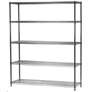 Shelving Inc. 18" d x 60" w x 84" h Chrome Wire Shelving with 5 Shelves