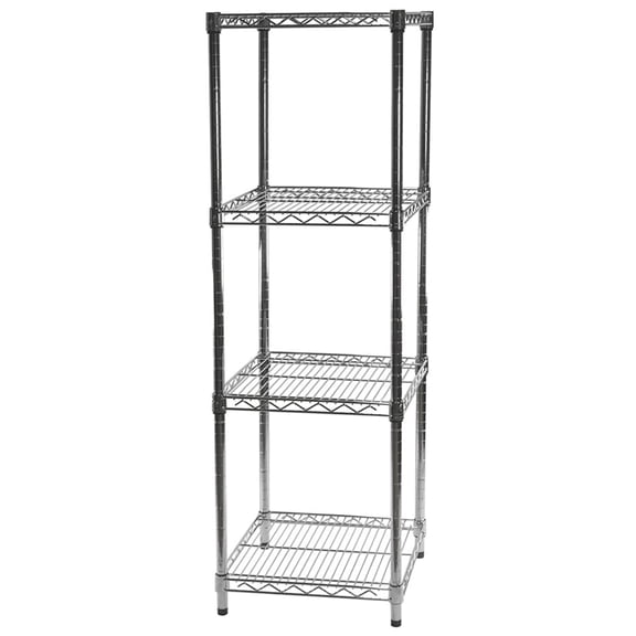 Shelving Inc. 21"d x 21"w x 72"h Chrome Wire Shelving with 4 Tier Shelves, Weight Capacity 800lbs Per Shelf