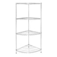 thumbnail image 1 of Shelving Inc. 24"d Radius Corner Wire Shelving with 4 Tier Shelves - 72" h, Weight Capacity 800lbs Per Shelf, 1 of 5