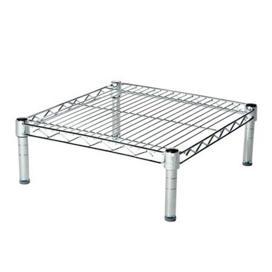24" Chrome Wire Adjustable Single Tier Shelf