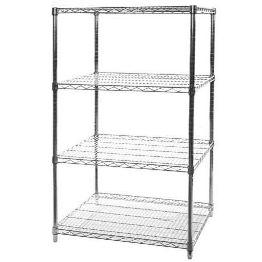 Shelving Inc. 24" d x 36" w x 84" h Chrome Wire Shelving with 4 Shelves