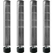 Shelving Inc. 24" h Chrome Wire Shelving Posts, 4 Count