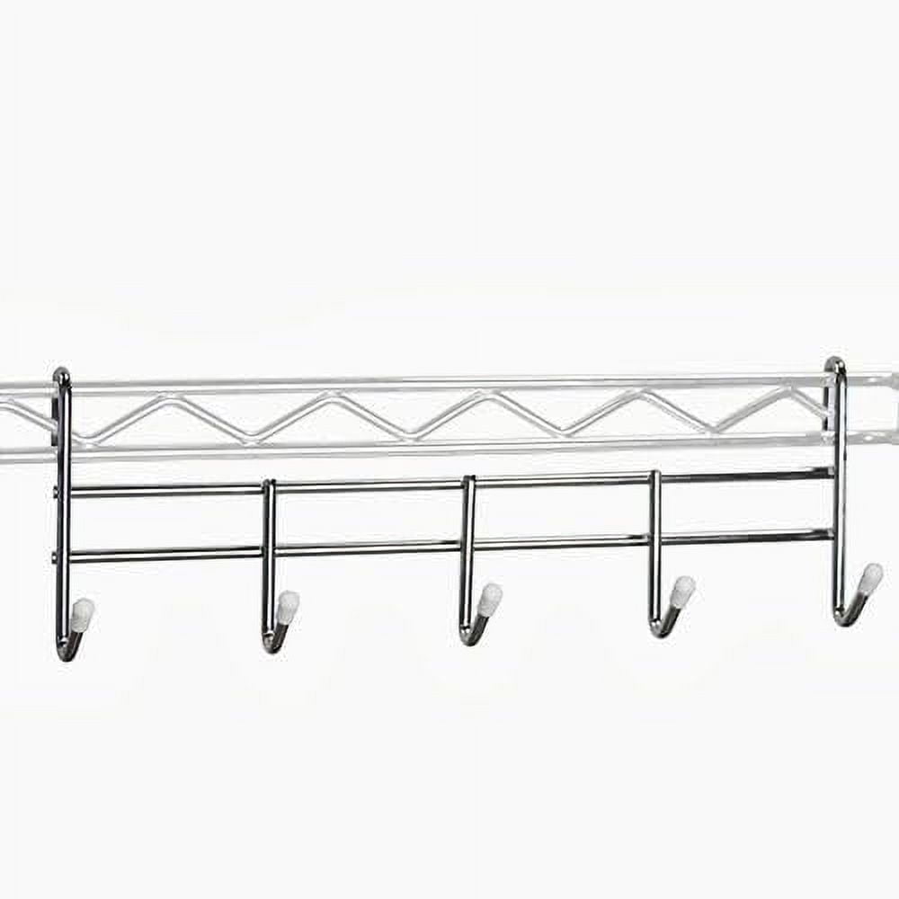 Chrome Wire Shelving Coat Hook with 5 Hooks