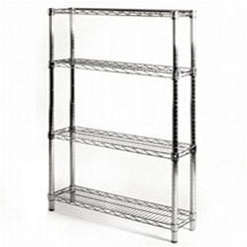 Shelving Inc. 8" d x 36" w x 72" h Chrome Wire Shelving with 4 Tier