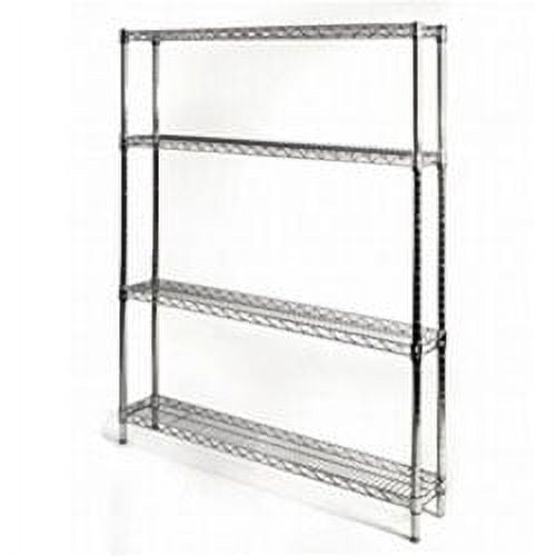 Shelving Inc. 8" d x 42" w x 72" h Chrome Wire Shelving with 4 Shelves