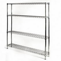 Shelving Inc. 8" d x 48" w x 72" h Chrome Wire Shelving with 4 Shelves