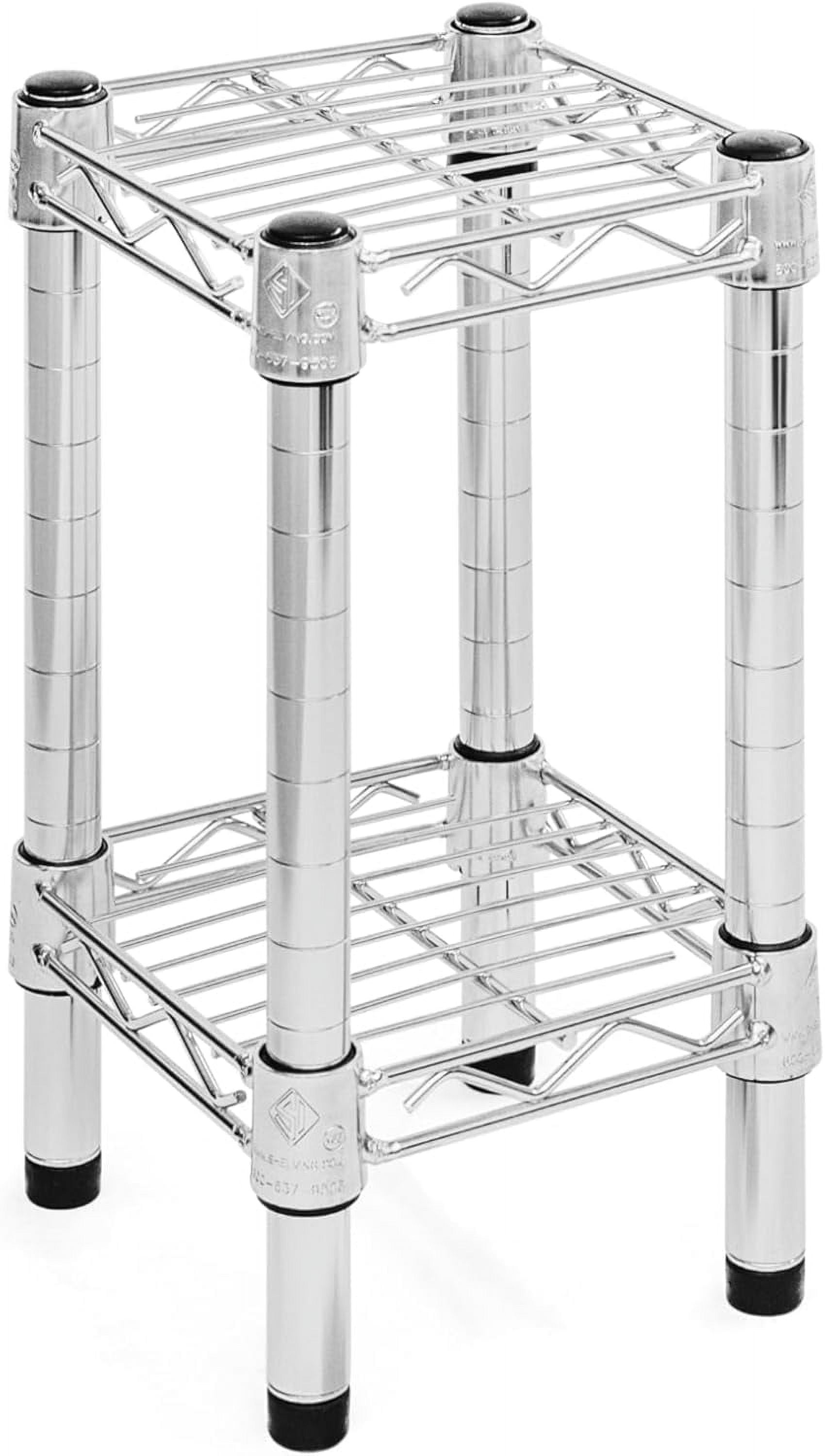 Shelving Inc. 8" d x 8" w Chrome Wire Shelving with 2 Tier Shelves