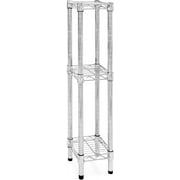 Shelving Inc. 8 d x 8 w Chrome Wire Shelving with 3 Tier Shelves, Weight Capacity 800lbs Per Shelf