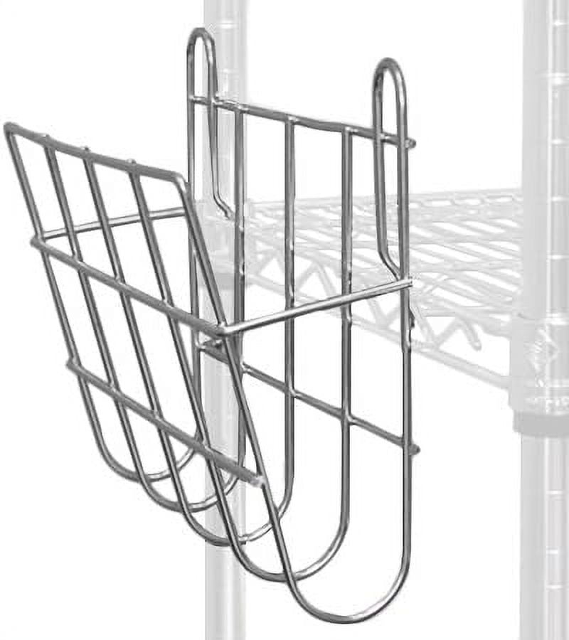 Silver Wire Shelving Document Holder with Prongs