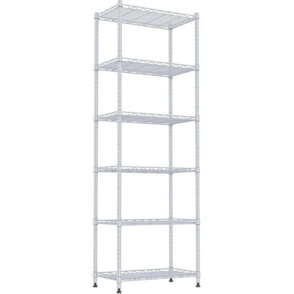 Shelving Steel Storage Rack Adjustable Unit Shelves for Laundry Bathroom Kitchen Pantry Closet(Black