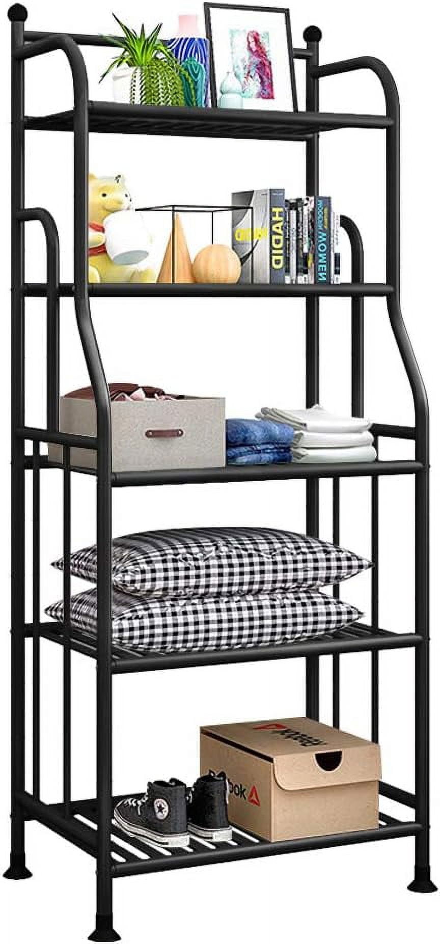 Shelving Unit Bakers Rack Metal Storage Shelves Laundry Shelf Organizer
