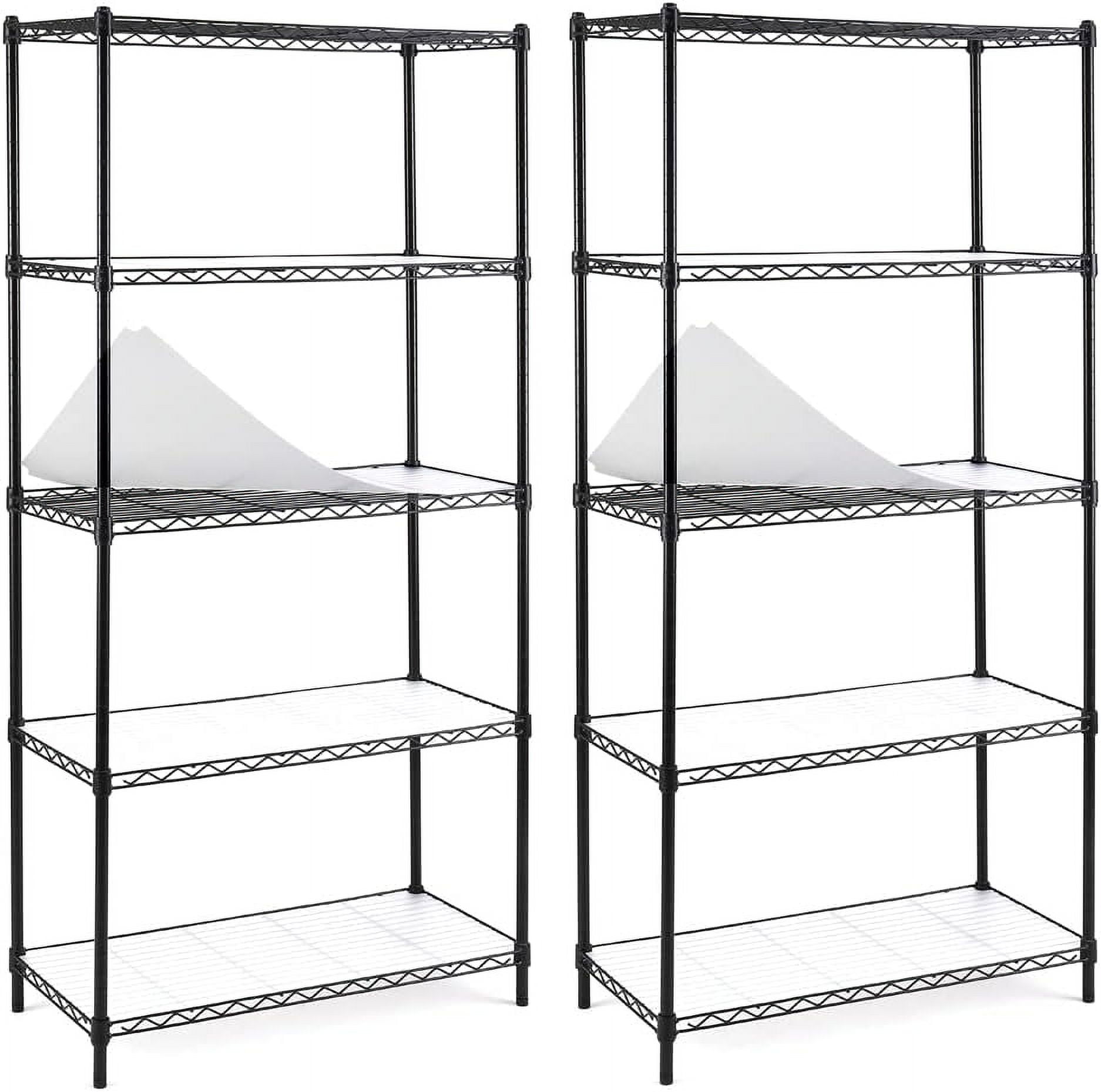 Shelving Unit With Liners, Adjustable, Steel Wire Shelves, 150Lbs Loading Capacity Per Shelf