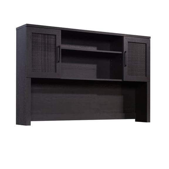 Shelving Units, Coastal Hutch with Storage, Black finish, Brown Display Shelves,Engineered Wood Metal Shelving Units, Furniture Primary Living Space Display, Shelving & Etageres
