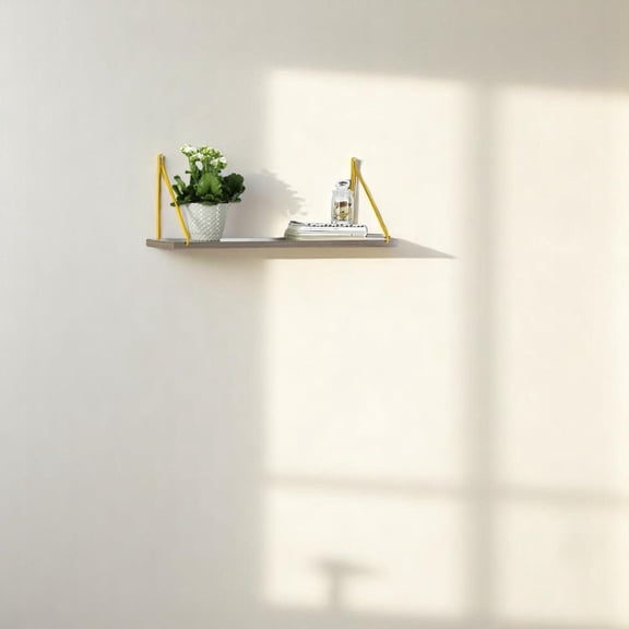 Shelving Units, Palmer Floating Wall Decor Wall Mounted Rustic Decorative Hanging Metal Bracket Single Shelf for Books, Walnut/, Walnut Display Shelves,Solid Wood Metal Shelving Units