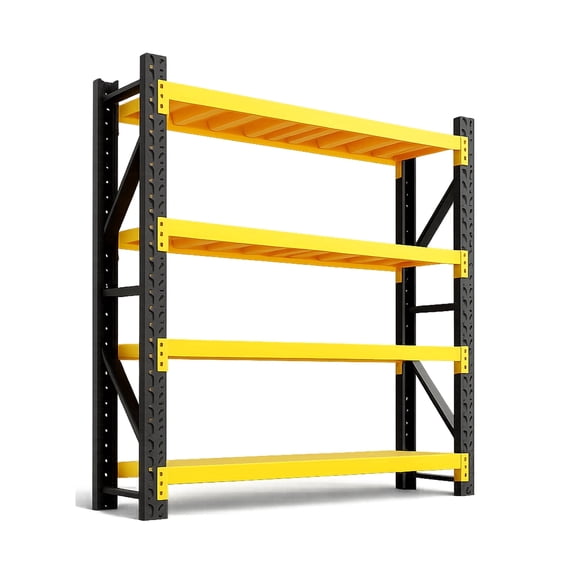 Heavy Duty Shelving Unit – 2640 lbs Total Capacity, 660 lbs per Shelf, Storage, 4-Tier Adjustable Metal Rack, Garage Shelving, Warehouse Organizer, Easy Assembly (47”x24”x79”)