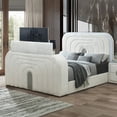 thumbnail image 1 of Shelyn White Teddy Sherpa Queen Bed w/LED & Features, 1 of 8