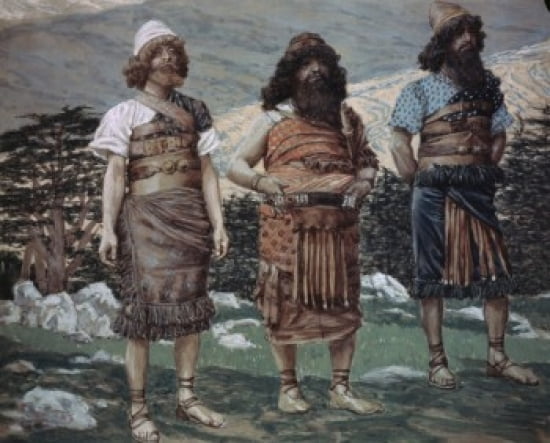 Shem Ham and Japbeth James Tissot (1836-1902 French) Jewish Museum New York Canvas Art - James Tissot (18 x 24)