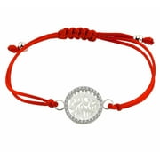 Shema Pura Vida Bracelet Red String Pure Brilliance CZ Kabbalah Jewelry (Rhodium-Plated-Silver)