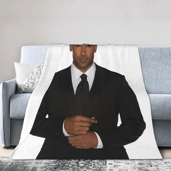 Shemar Moore Blanket Soft Flannel Fleece Throw Blanket Pattern Warm Plush Blankets 80"x60"