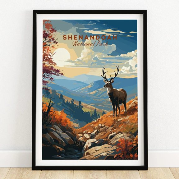 Shenandoah National Park Art Print Travel Print Home Décor Gift Illustration Artwork Birthday Present