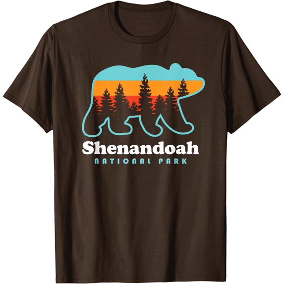 Shenandoah National Park Bear Shenandoah Valley Unisex T-Shirt for Men Women Kids Toddler,Dark Chocolate Color,Size YL