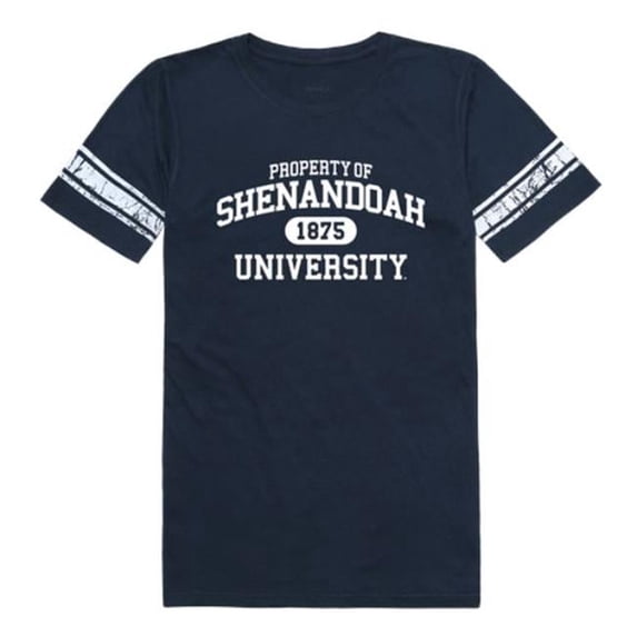 Shenandoah University Hornets Women Property Football T-Shirt, Navy - Extra Large