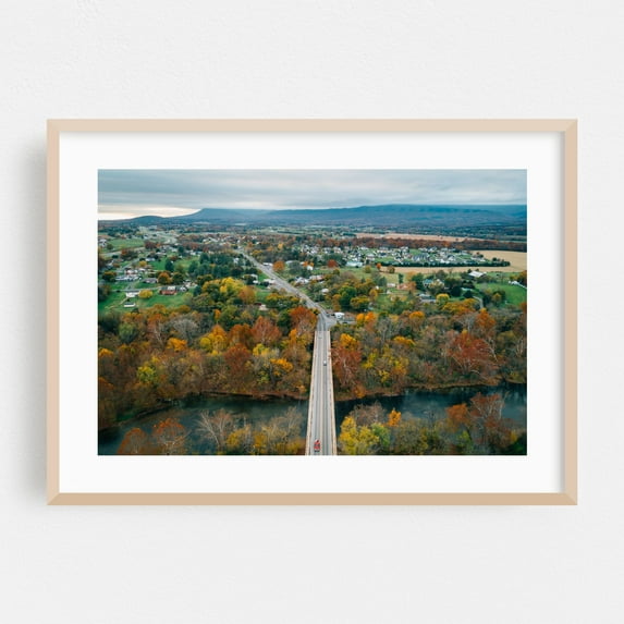 Shenandoah Valley, Elkton - Virginia Photography Oak Framed Wall Art Print 24 x 36 inches