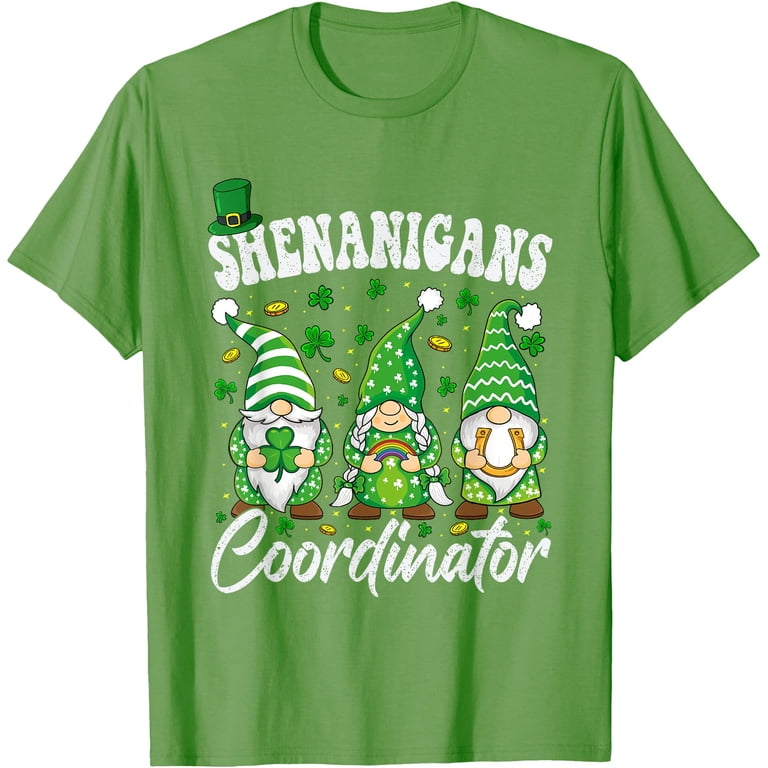 Women's St Patrick's Day Shirt - 'Shenanigan Coordinator' Funny Irish Tee With Shamrock Graphic