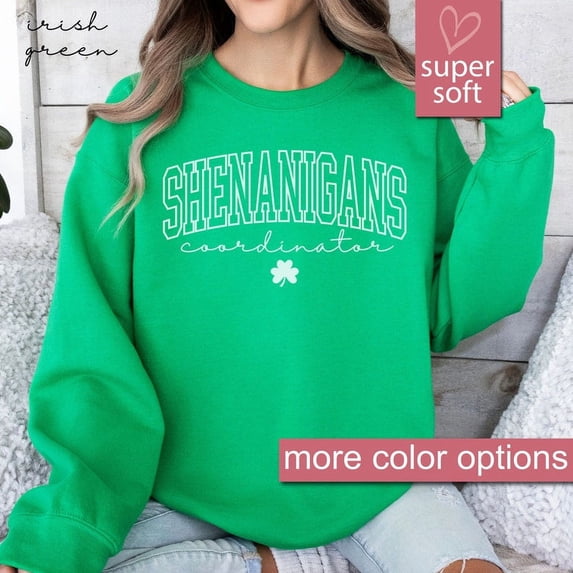 Shenanigans Coordinator Sweatshirt, Matching St Patricks Day Sweater, St Patrick's Day Sweatshirts, Irish Sweaters, Lucky Clover Sweatshirt