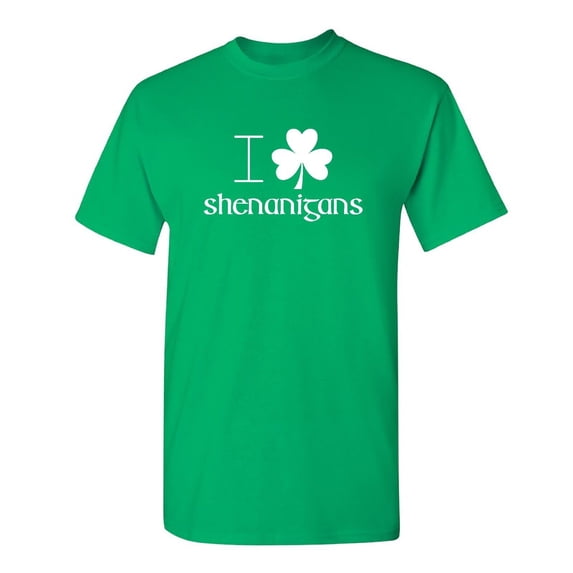 Shenanigans Mens Tee St Saint Patricks Day Gift Sarcastic Humor Novelty Funny T Shirt