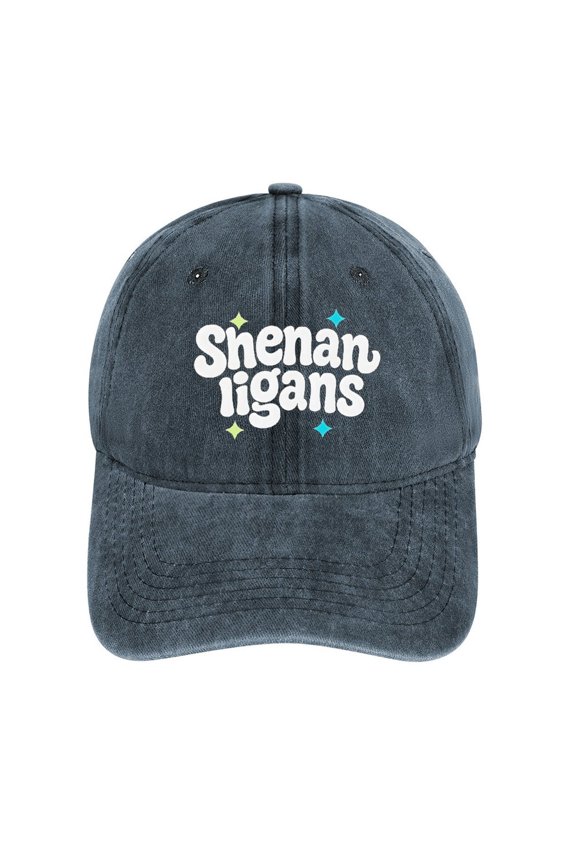 Shenanigans Navy Baseball Cap for Men Women, Adjustable Snapback Hats Cotton Hat