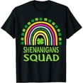 thumbnail image 1 of Shenanigans Squad St Patrick's Day Rainbow Shamrock T-Shirt, 1 of 4