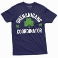 thumbnail image 1 of Shenanigans coordinator T-shirt St. Patrick's day Funny tee clover shamrock humorous Shirts (4X-Large Navy Blue), 1 of 7