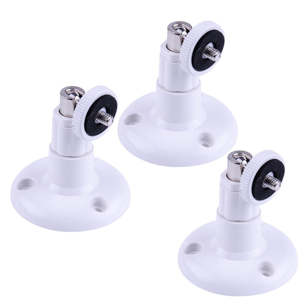 5-Pack Security Camera Wall Mount Brackets - For Arlo Pro, Wyze Cam, Indoor/Outdoor Use, White Plastic & Metal