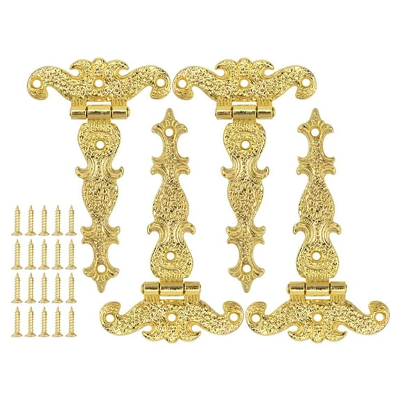 Sheng Yi Home Improvement,Hardware,4PCS Heavy Duty Zinc Alloy Antique T-Hinges for Cabinets and Wooden Boxes