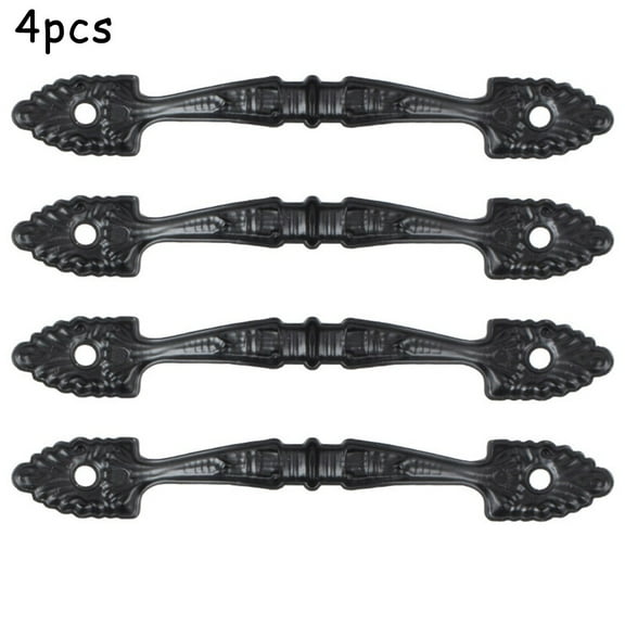 Sheng Yi Home Improvement,Hardware,4pcs Black Antique Cast Iron Kitchen Cupboard Shed,Gate Door Pull Handle