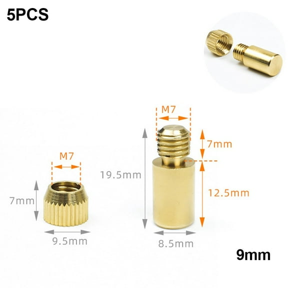 Sheng Yi Home Improvement,Hardware,5pcs Shelf Support Studs Pegs Pins 8-9mm Cabinet Bracket gold