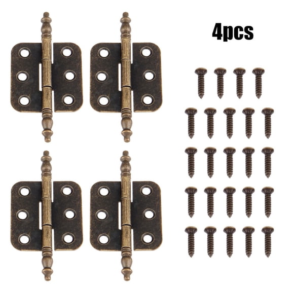 Sheng Yi Home Improvement,Hardware,Antique Bronze Crown Hinges 6 Holes Jewelry Box Decorative Cabinet Hinge