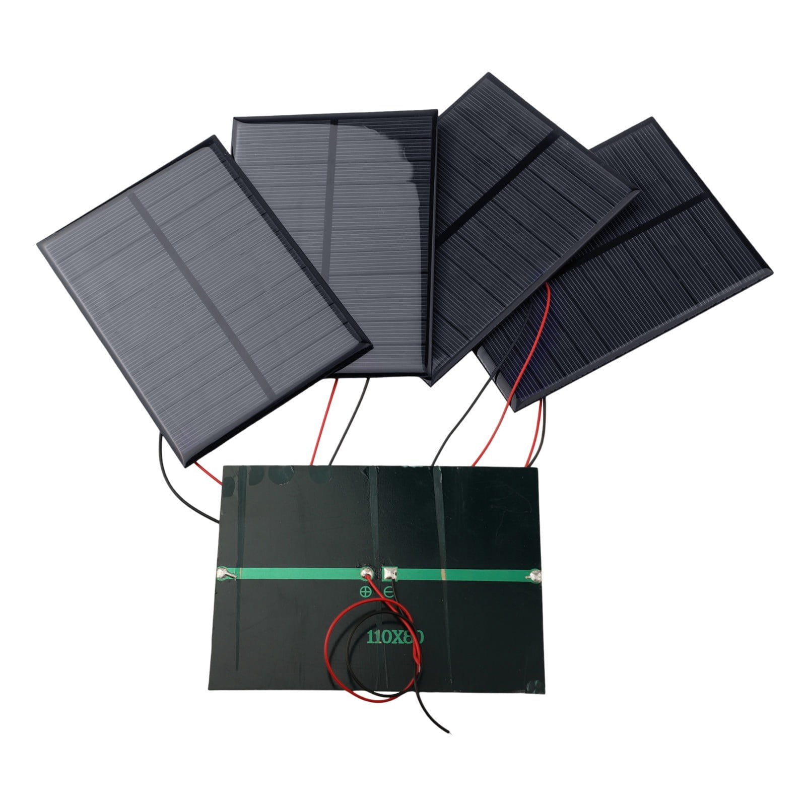 Sheng Yi Home Improvement,Home Accessories,5PCS Solar Panels with 10cm Wire 5V 200mA Photovoltaic Solar Cells Kit 110x80mm