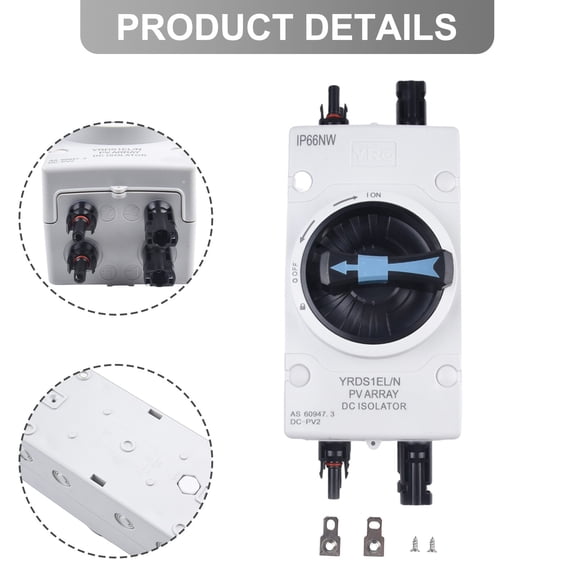 Sheng Yi Home Improvement,Home Accessories,PV DC Disconnect Switch Main Switch 32A /1000VDC 4P IP66 For 2 Strings