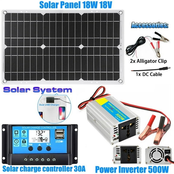 Sheng Yi Home Improvement,Home Accessories,Solar Panel Inverter Kit DC12V To AC 220V Solar Complete with Controller