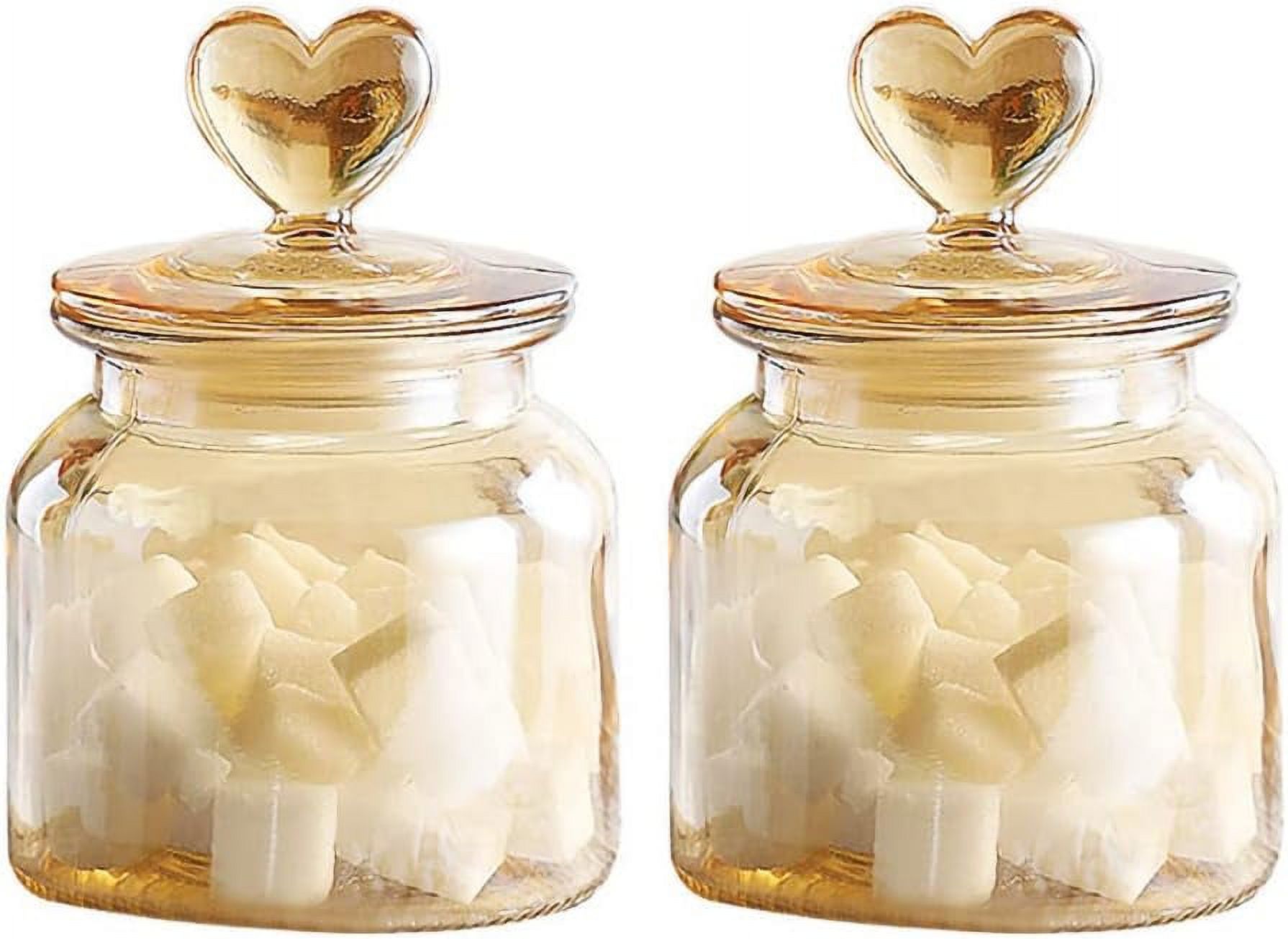 ShengRui Creative Multifunction Airtight Glass Canister With Heart Top ...